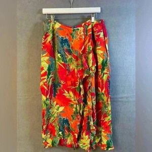 VTG Stephanie Thomas Sport Floral Midi Skirt Size 14